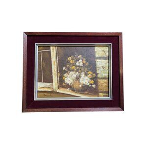 MCM Basket of Daisies Orginal Oil Painting Signed Art Work